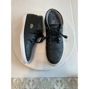 Lacoste Asparta High Top. Pebbled black leather, black. Men’s 10. Izod Alligator